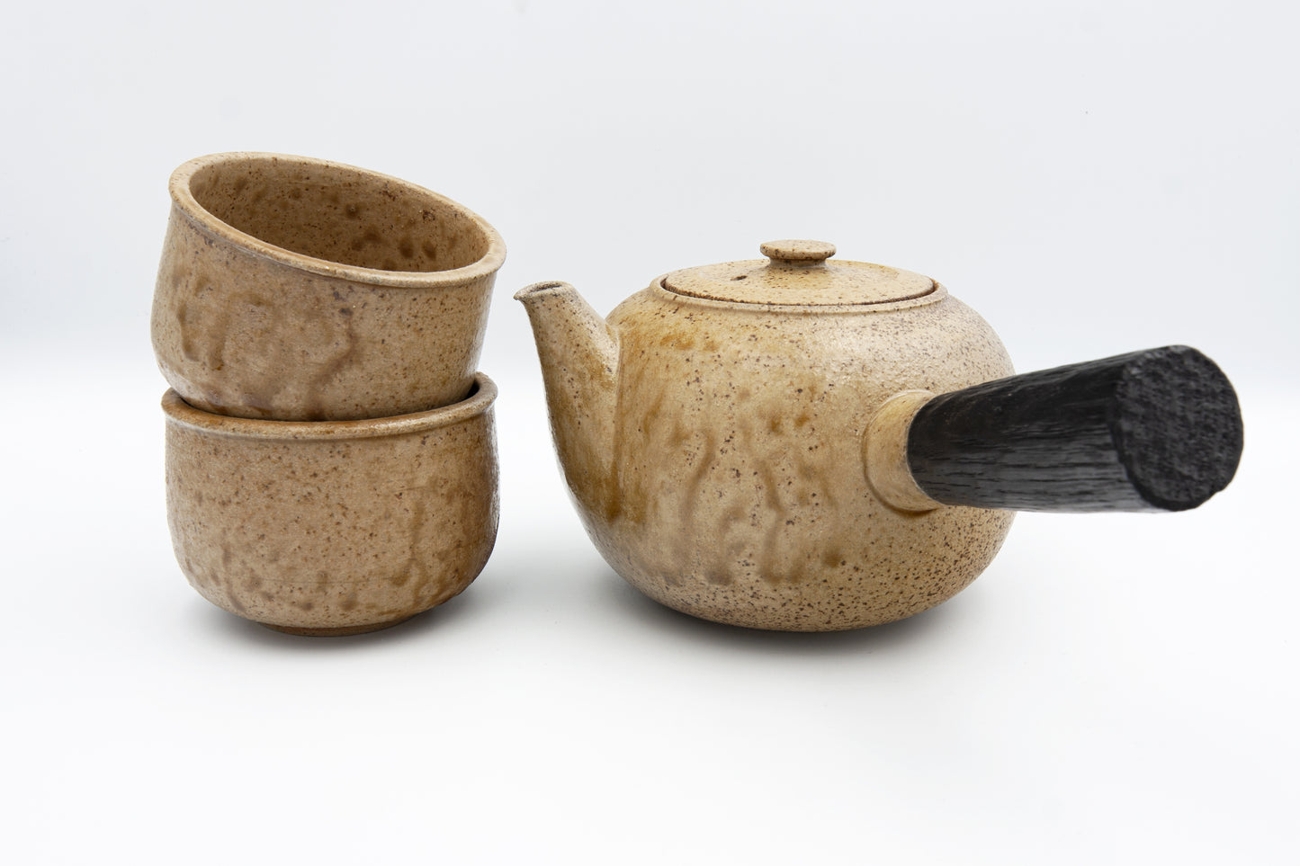 Large kyūsu teapot, set with bowl